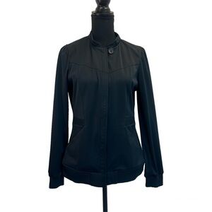 OAKLEY black long sleeve running zip up jacket Sz M